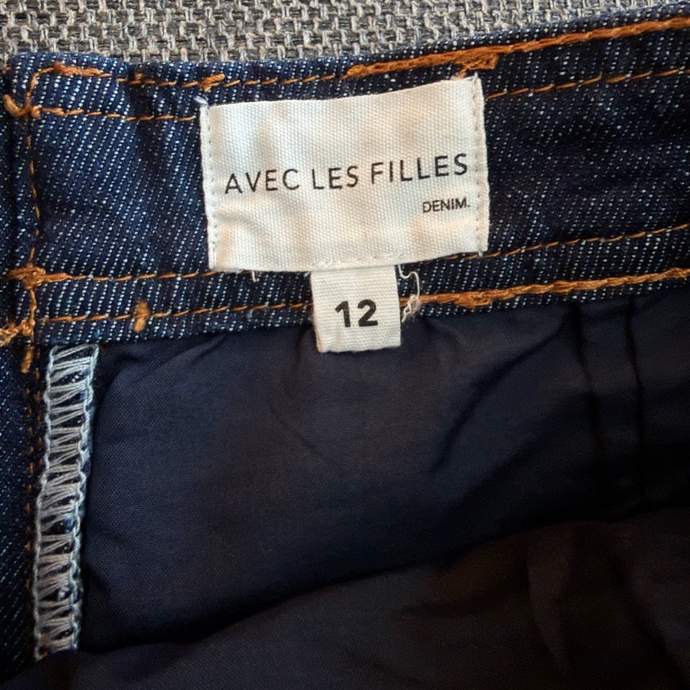Avec Les Filles Indigo Denim Skirt - Picture 3 of 8